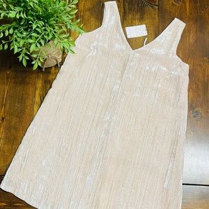 Free people soft seafoam velvet pink dress size S